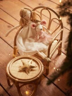 Chaise + Table Poupon En Rotin Beige - Vertbaudet -Magasin De Produits Tendance Pour Bébés chaise table poupon en rotin 2