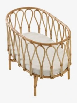 Lit Poupon En Rotin Beige - Vertbaudet -Magasin De Produits Tendance Pour Bébés lit poupon en rotin 4