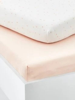 Lot De 2 Draps-housses Bébé En Coton Rose Pâle - Vertbaudet 5 Lot De 2 Draps-housses Bébé En Coton Rose Pâle - Vertbaudet -Magasin De Produits Tendance Pour Bébés lot de 2 draps housses bebe en coton 1