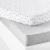 Lot De 2 Draps-housses Bébé En Jersey Extensible Imprimé étoiles Gris Chiné/blanc - Vertbaudet 1 Lot De 2 Draps-housses Bébé En Jersey Extensible Imprimé étoiles Gris Chiné/blanc - Vertbaudet -Magasin De Produits Tendance Pour Bébés lot de 2 draps housses bebe en jersey extensible imprime etoiles