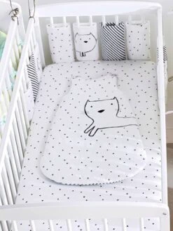 Lot De 2 Draps-housses Bébé En Jersey Extensible Imprimé étoiles Gris Chiné/blanc - Vertbaudet -Magasin De Produits Tendance Pour Bébés lot de 2 draps housses bebe en jersey extensible imprime etoiles 2
