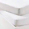 Lot De 2 Draps-housses Bébé En Jersey Uni Blanc Blanc - Vertbaudet -Magasin De Produits Tendance Pour Bébés lot de 2 draps housses bebe en jersey uni blanc