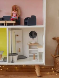 Mobilier De Salle De Bain Pour Poupée Mannequin En Bois FSC® Blanc - Vertbaudet -Magasin De Produits Tendance Pour Bébés mobilier de salle de bain pour poupee mannequin en bois fsc 1