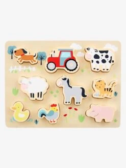 Puzzle à Encastrer Ferme En Bois FSC® Multicolore - Vertbaudet -Magasin De Produits Tendance Pour Bébés puzzle a encastrer ferme en bois fsc 2