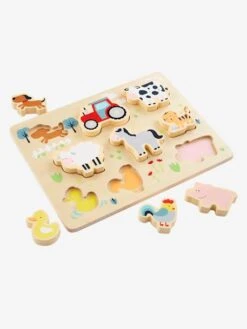 Puzzle à Encastrer Ferme En Bois FSC® Multicolore - Vertbaudet -Magasin De Produits Tendance Pour Bébés puzzle a encastrer ferme en bois fsc 5