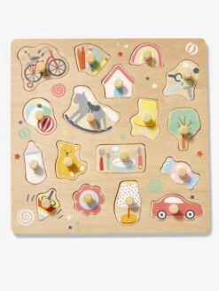 Puzzle Bouton Happy En Bois FSC® Multicolore - Vertbaudet -Magasin De Produits Tendance Pour Bébés puzzle bouton happy en bois fsc 2