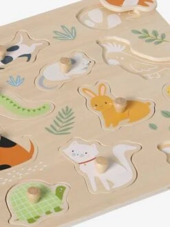 Puzzle Boutons Animaux De Compagnie En Bois FSC® Multicolore - Vertbaudet -Magasin De Produits Tendance Pour Bébés puzzle boutons animaux de compagnie en bois fsc 4