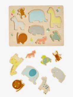 Puzzle Chunky Jungle En Bois FSC® Multicolore - Vertbaudet -Magasin De Produits Tendance Pour Bébés puzzle chunky jungle en bois fsc 2