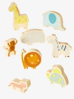 Puzzle Chunky Jungle En Bois FSC® Multicolore - Vertbaudet -Magasin De Produits Tendance Pour Bébés puzzle chunky jungle en bois fsc 3