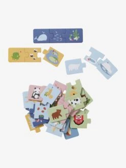 Puzzle D'association Trio - Les Animaux Multicolore - Vertbaudet -Magasin De Produits Tendance Pour Bébés puzzle dassociation trio les animaux 1