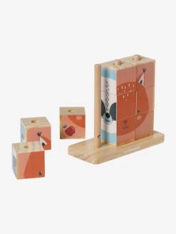 Puzzle De Cubes à Empiler En Bois FSC® Bois - Vertbaudet -Magasin De Produits Tendance Pour Bébés puzzle de cubes a empiler en bois fsc 2