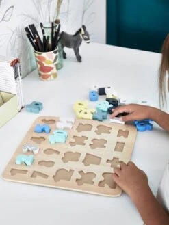 Puzzle Des Chiffres En Bois FSC® Multicolore - Vertbaudet -Magasin De Produits Tendance Pour Bébés puzzle des chiffres en bois fsc 2