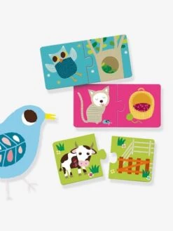Puzzle Duo Habitat - DJECO Multicolore - Djeco -Magasin De Produits Tendance Pour Bébés puzzle duo habitat djeco 3