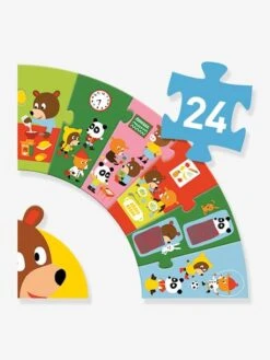 Puzzle Géant La Journée DJECO Bleu - Djeco -Magasin De Produits Tendance Pour Bébés puzzle geant la journee djeco 2