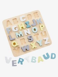 Puzzle Lettres à Encastrer En Bois FSC® Multicolore - Vertbaudet -Magasin De Produits Tendance Pour Bébés puzzle lettres a encastrer en bois fsc 3