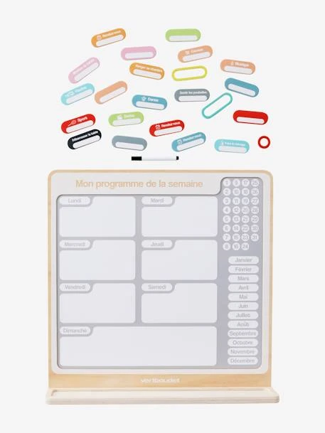 Tableau Organisateur De Semaine Gris - Vertbaudet 6 Tableau Organisateur De Semaine Gris - Vertbaudet – Image 4