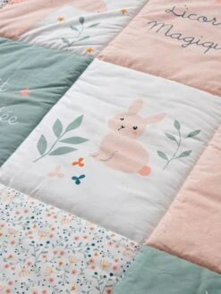 Tapis De Sol Patchwork FORET ENCHANTEE Rose / Multicolore - Vertbaudet -Magasin De Produits Tendance Pour Bébés tapis de sol patchwork foret enchantee 2