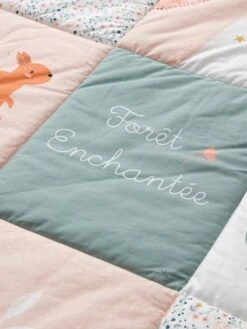 Tapis De Sol Patchwork FORET ENCHANTEE Rose / Multicolore - Vertbaudet -Magasin De Produits Tendance Pour Bébés tapis de sol patchwork foret enchantee 3