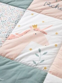 Tapis De Sol Patchwork FORET ENCHANTEE Rose / Multicolore - Vertbaudet -Magasin De Produits Tendance Pour Bébés tapis de sol patchwork foret enchantee 4