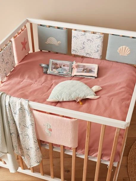 Tour De Lit / Tour De Parc Pare-chocs SOUS L'OCÉAN Rose - Vertbaudet 4 Tour De Lit / Tour De Parc Pare-chocs SOUS L'OCÉAN Rose - Vertbaudet – Image 2